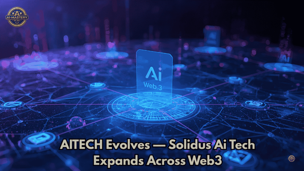 Solidus Ai Tech expands its AITECH ecosystem through Web3 platforms, connecting AI and blockchain technology.